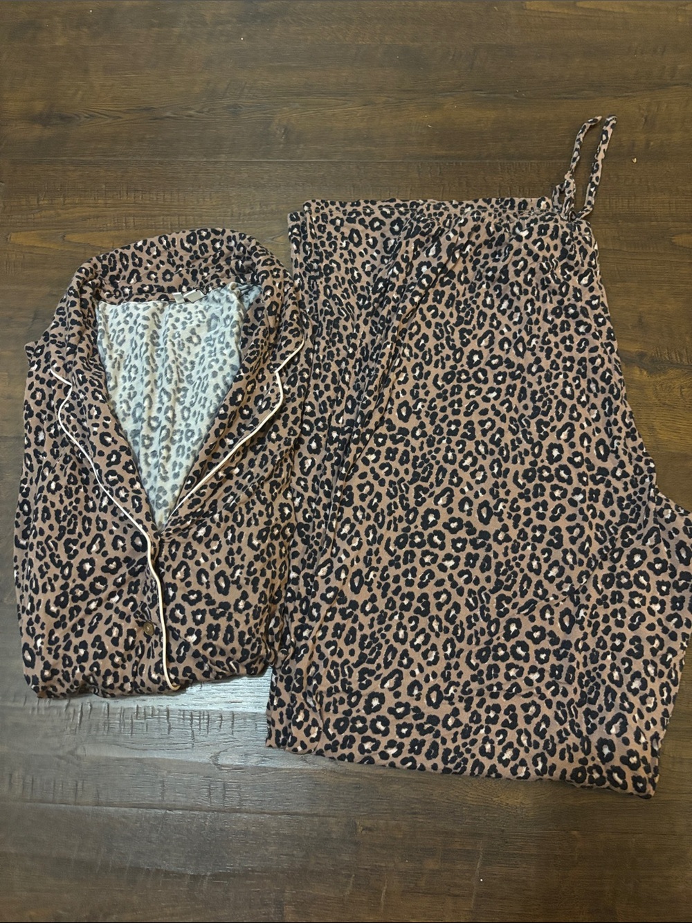 Nordstrom Leopard Print Women's Pajama Set - Brown